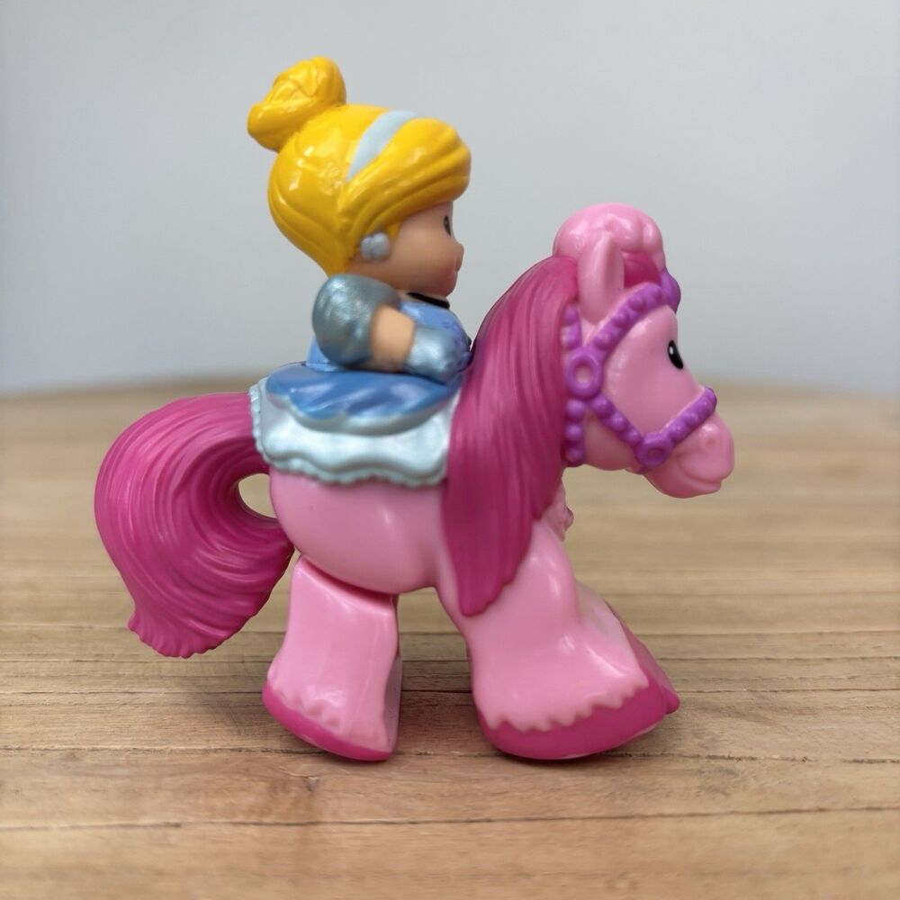 Little People Klip Klop Disney Princess Cinderella Horse Pink RARE Fisher Price - Picture 7 of 14